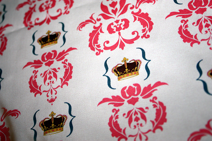 Custom-printed fabric detail